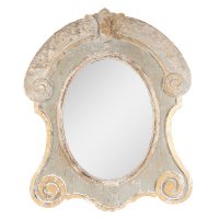 Spiegel 69x84 cm Bruin Beige Hout Glas - grote spiegel - wand spiegel