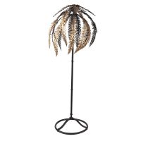 Decoratie Palm 73 cm Goudkleurig - zwart ijzer - Decoratief Figuur Decoratieve Accessoires