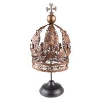 Decoratie Kroon 40 cm - bruin ijzer - decoratief figuur - accessoires