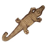 Vloerkleed Krokodil 152x54 cm Bruin Wol Tapijt