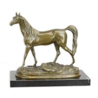 Bronzen beeld - Gedetailleerd paard - Dieren - 21 cm hoog