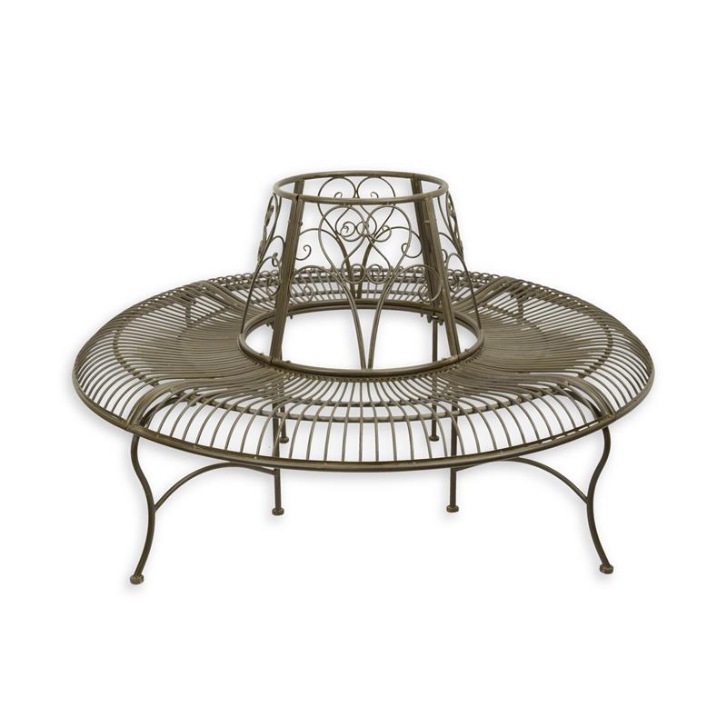 Bankje - Klassieke  rond bankje Bruin - Voor rondom boom - 78 cm hoog