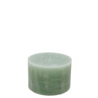 Stompkaars - licht groen - 15x10 cm - parafine - 3 lonten - 1 stuk - Branded by