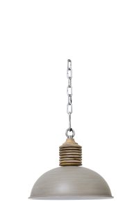 Hanglamp metaal - Light & Living AVERY lamp beton/wit