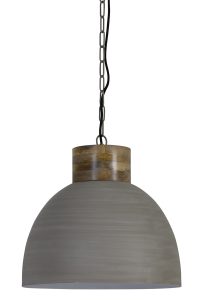 Hanglamp metaal - Light & Living SAMANA lamp beton/wit