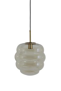 Hanglamp glas - MISTY lamp amber/goud
