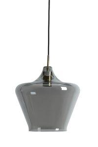 Hanglamp glas - Light & Living SOLLY lamp antiek brons