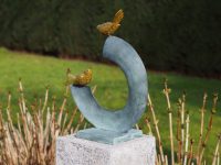 Tuinbeeld - bronzen beeld - Modern beeld 2 vogels