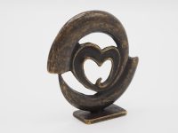 Tuinbeeld - bronzen beeld - Mini modern hart