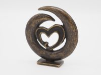 Tuinbeeld - bronzen beeld - Mini modern hart
