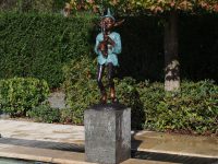 Tuinbeeld - bronzen beeld - Pixie met saxofoon