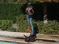 Tuinbeeld - bronzen beeld - Zeemermin