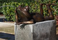Tuinbeeld - bronzen beeld - grote kikker