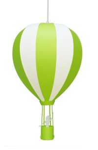 Hanglamp - luchtballon - kinderkamer - appeltjes groene luchtballon