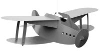 Hanglamp - vliegtuig - kinderkamer -grijs vliegtuig