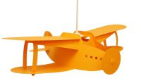 Hanglamp - vliegtuig - kinderkamer - oranje vliegtuig