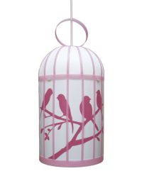 Hanglamp - vogelkooi - kinderkamer - roze vogelkooi