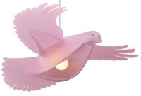 Hanglamp - duif - kinderkamer - roze duif