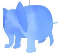 Hanglamp - olifant - kinderkamer - blauwe olifant