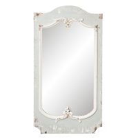 Spiegel 56x110 cm Grijs Hout Rechthoek Grote Spiegel Wandspiegel Muur spiegel