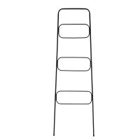Handdoekhouder 50x150 cm Zwart Ijzer Decoratie ladder