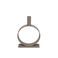 Kandelaar - Branded by - kandelaar Ring taupe - 23,5 cm hoog