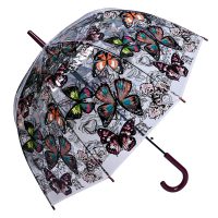 Paraplu Volwassenen 60 cm Transparant Kunststof Vlinders