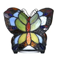 LumiLamp Tiffany Tafellamp Vlinder 15x8x13 cm