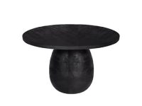 Bijzettafel  zwarte tafel met voelbare houtstructuur  by Mooss