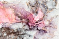 160 x 110 cm - glasschilderij - Marbled Pink