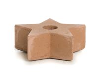 Kandelaar beton - Star kandelaar - terracotta - B5,5xH2,5 cm - Rustik Lys