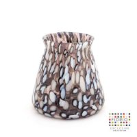 Design vaas Sicilie - Fidrio PETAL - glas, mondgeblazen bloemenvaas - hoogte 20 cm
