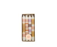 Rustik Lys - dinerkaars - stearine kaars - by Kimmi - 4 kaarsen - flower power - Ø2,2x19 cm