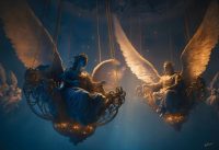 glasschilderij - angels of light