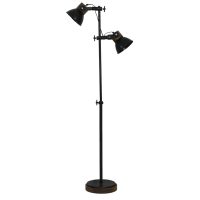 Vloerlamp metaal - JODY zwart zink/hout bruin - 40x30x165 cm - Light & Living
