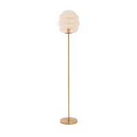 Vloerlamp glas - MISTY amber/goud - Shiny chic - Ø30x160 cm - Light & Living