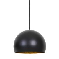 Hanglamp metaal - JAICEY mat zwart/goud - Ø56x40 cm - Light & Living