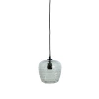 Hanglamp glas - DANITA smoke glas - Ø17x22 cm - Light & Living
