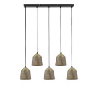 Hanglamp metaal - LILOU antiek brons - 5 lichtpunten - Light & Living