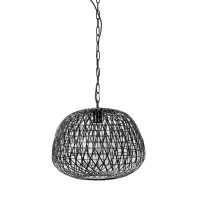 Hanglamp metaal - ALWINA mat zwart - Ø40x35 cm - Light & Living