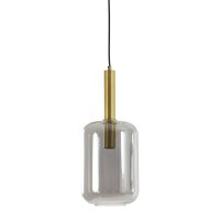 Hanglamp glas - LEKAR antiek brons - Ø22x52 cm - Light & Living