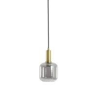 Hanglamp glas - LEKAR antiek brons/smoke - Ø21x37 cm - Light & Living