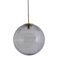 Hanglamp glas - MAGDALA grijs/goud - Ø48 cm - Light & Living