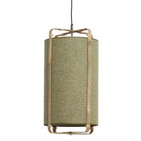 Hanglamp bamboe - SENDAI groen/naturel - Ø42x70 cm - Light & Living