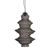Hanglamp metaal - NAKISHA mat zwart - Ø40x70 cm  - Light & Living
