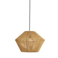 Hanglamp textiel - FUGIA jute licht groen - Ø40x26,5 cm - Light & Living