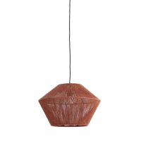 Hanglamp textiel - FUGIA jute steenrood - Ø50x33,5 cm - Light & Living