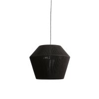 Hanglamp textiel - AGARO zwart - Ø53x43 cm - Light & Living
