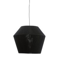Hanglamp textiel - AGARO zwart - Ø71x58 cm - Light & Living