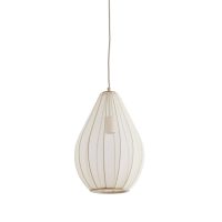 Hanglamp textiel - ITELA zand - Ø28x40 cm - Light & Living